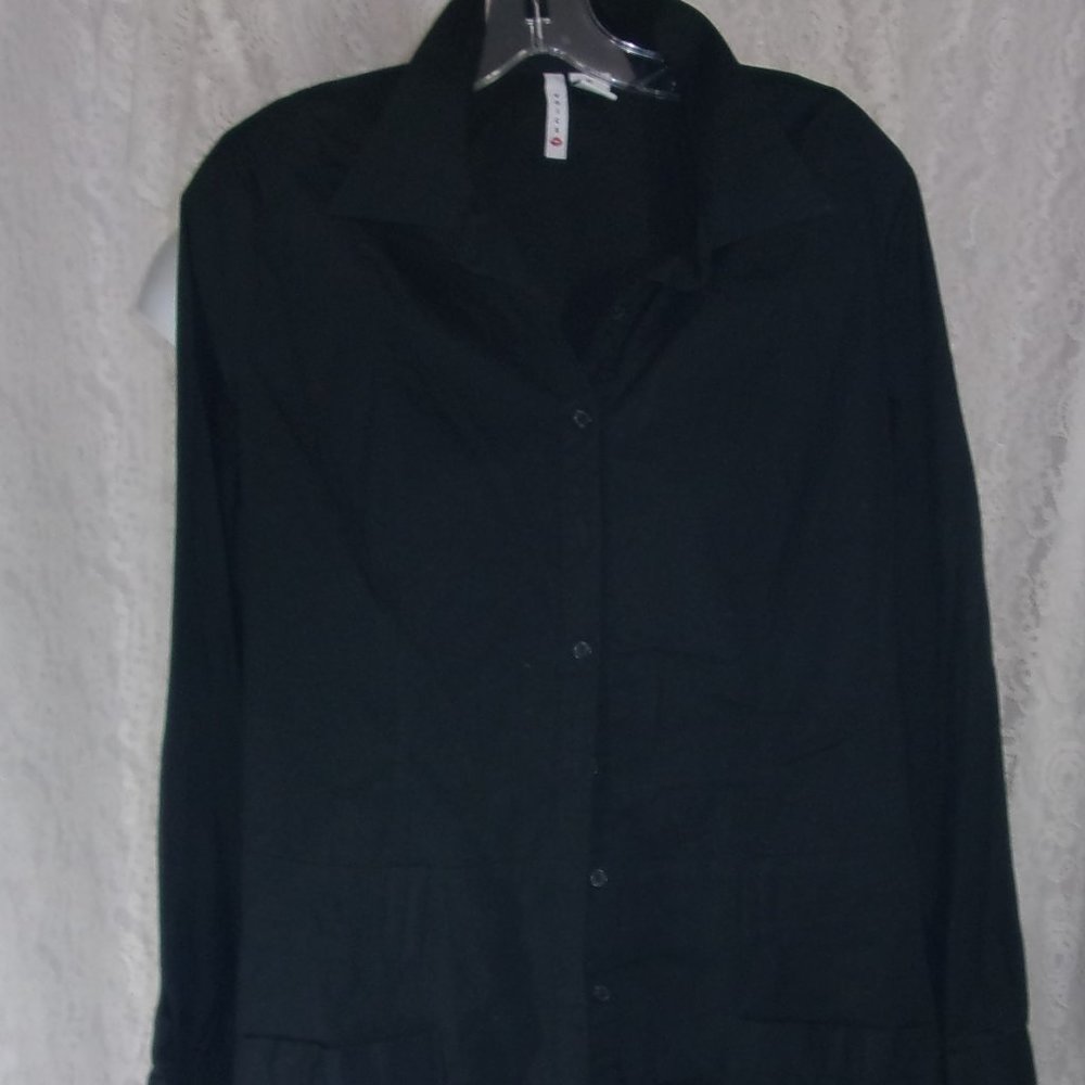 Voice Black Blouse Shirt Tunic Size XL  NWOT